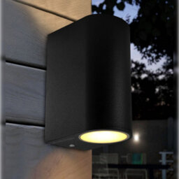 Long Life Lamps Company Modern Black Outdoor Wall Light Up Down Garden Luminare Zlc024 - thumbnail 7