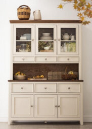 Statement Furniture Queensbury Large Sideboard With Oak Top, 3 Doors And Drawers - Cotswold Cream - thumbnail 3
