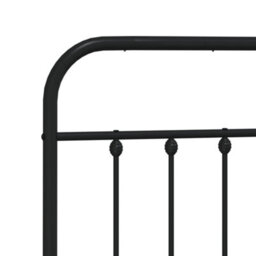 Berkfield Metal Bed Frame With Headboard And Footboard Black 200X200 Cm - thumbnail 9