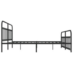 Berkfield Metal Bed Frame With Headboard And Footboard Black 200X200 Cm - thumbnail 7