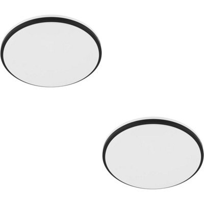 Loops 2 Pack Stylish Modern White Led Ceiling Light For Indoor Spaces - Perfect For Any Room - image 1