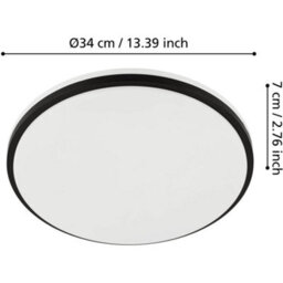 Loops 2 Pack Stylish Modern White Led Ceiling Light For Indoor Spaces - Perfect For Any Room - thumbnail 5