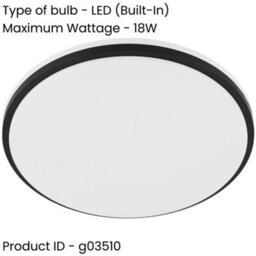 Loops 2 Pack Stylish Modern White Led Ceiling Light For Indoor Spaces - Perfect For Any Room - thumbnail 2