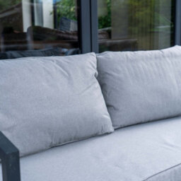 Jack Stonehouse Jsh Modern Grey Patio Set Two Seater Sofa & 2 Chairs & Table Rattan Rope And Steel Garden Sofa Set With Cushions - thumbnail 6