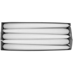 "SolaDirect Tapered Dinner Candles, Pack Of 10, Unscented, Long Burning Time, 24 Cm / 19.45"" (White, Matt)" - thumbnail 4
