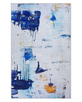 Beliani Multicolour Abstract Rug 140 X 200 Cm Low-Pile Polyester - image 1