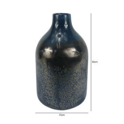 Vanity Living 31Cm Dark Blue Handmade Decorative Glass Bud Vase, Tall Narrow Flower Vase For Living Room - thumbnail 4