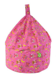 Bean Lazy Cotton Pink Owl Bean Bag Large Size