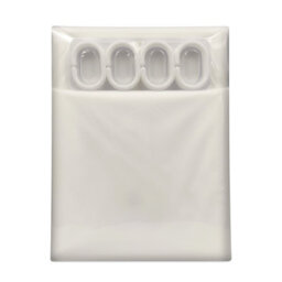 Neel Blue Peva Shower Curtains Frosty White Shower Curtain Liner Mould & Mildew  With 12 Curtain - thumbnail 6