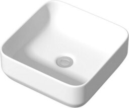 Affine 600mm Bathroom Vanity Unit Floor Standing Countertop Square Basin Gloss White - thumbnail 6