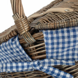 Red Hamper Eh001B Wicker Antique Wash Finish Oval Picnic Basket - thumbnail 6