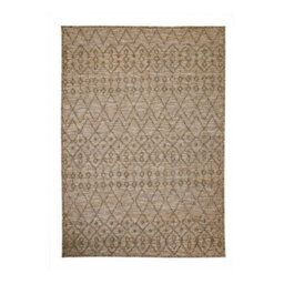 Melrose Summer Culture Patterned Latte Low Pile Height 3mm Indoor Outdoor Large Area Rug - 160/230Cm - thumbnail 2