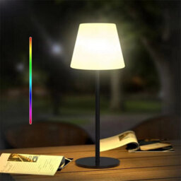 Garden Furniture Centre Rgb Solar Table Lamp Rechargeable Led Light For Indoor And Outdoor Use Usb Charging Dimmable - thumbnail 3