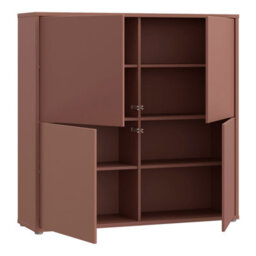 Furniture To Go Alice Springs 4 Door Large Storage Cabinet With Push-To-Open Doors In Terracotta - thumbnail 5
