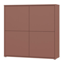 Furniture To Go Alice Springs 4 Door Large Storage Cabinet With Push-To-Open Doors In Terracotta - thumbnail 4