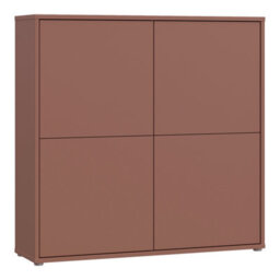 Furniture To Go Alice Springs 4 Door Large Storage Cabinet With Push-To-Open Doors In Terracotta - thumbnail 2
