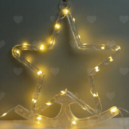 Amorly Christmas Star Trapeze Led Lights With Santa Claus, 8 Mode Usb Warm White Lighting, 2.2M Decorative Ladder Style Xmas Light String - thumbnail 6