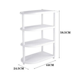 4 Tier Slim Shoe Rack White Space Saving Entryway Organizer - thumbnail 2