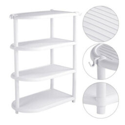 4 Tier Slim Shoe Rack White Space Saving Entryway Organizer - thumbnail 4