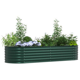 Berkfield Garden Raised Bed Green 240 X 80 X 44 Cm Steel - thumbnail 3