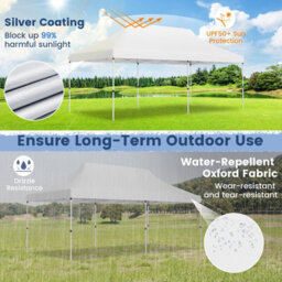 Costway 3M X 6M Pop-Up Canopy Tent Folding Instant Sun Shelter W/ Carrying Bag - thumbnail 7