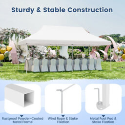 Costway 3M X 6M Pop-Up Canopy Tent Folding Instant Sun Shelter W/ Carrying Bag - thumbnail 6
