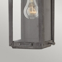 Luminosa Lighting Elstead Hinkley Anchorage Outdoor 1 Light Wall Lantern Aged Zinc Ip44 - thumbnail 3