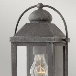 Luminosa Lighting Elstead Hinkley Anchorage Outdoor 1 Light Wall Lantern Aged Zinc Ip44 - thumbnail 2