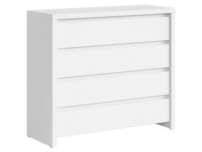 Arte Kaspian White Matt 4-Drawer Essential - Crisp Modern Bedroom Tidy - image 1