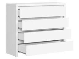 Arte Kaspian White Matt 4-Drawer Essential - Crisp Modern Bedroom Tidy - thumbnail 3
