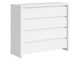 Arte Kaspian White Matt 4-Drawer Essential - Crisp Modern Bedroom Tidy - thumbnail 1