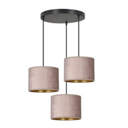 Emibig Lighting Emibig Hilde Pendant Lamp 3 X E27 Black With Pink Shade - thumbnail 1