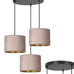 Emibig Lighting Emibig Hilde Pendant Lamp 3 X E27 Black With Pink Shade - thumbnail 2