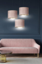Emibig Lighting Emibig Hilde Pendant Lamp 3 X E27 Black With Pink Shade - thumbnail 6