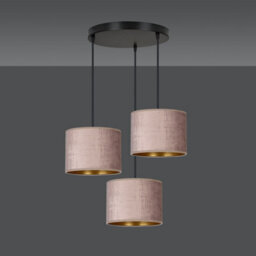 Emibig Lighting Emibig Hilde Pendant Lamp 3 X E27 Black With Pink Shade - thumbnail 3