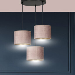 Emibig Lighting Emibig Hilde Pendant Lamp 3 X E27 Black With Pink Shade - thumbnail 7