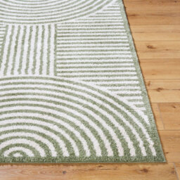 Livabliss Fossay Shaggy-Washable Beige Green Modern Hig Pile Living Bedroom Rug 140 X 200 Cm Easy Care, Non Shedding - thumbnail 5