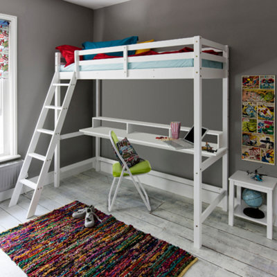 Nöa & Nani Noa & Nani High Sleeper Cabin Bed With Thea Desk In Classic White Thomas