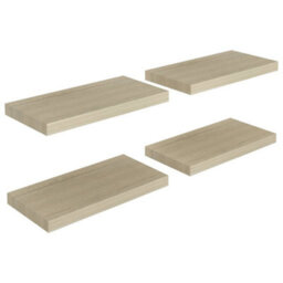 Berkfield Floating Wall Shelves 4 Pcs Oak 50X23X3.8 Cm Mdf - thumbnail 2