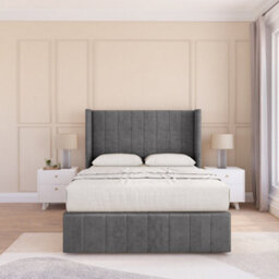 "Sloomy Melbourne Plush Memory Foam Bed Set ,no Drawers, Mattress & 54"" Wingback Headboard With 12"" Footboard - King" - thumbnail 2