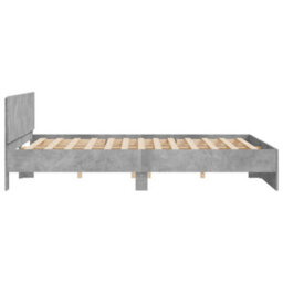 Berkfield Bed Frame Without Mattress Concrete Grey 180X200 Cm Super King - thumbnail 6