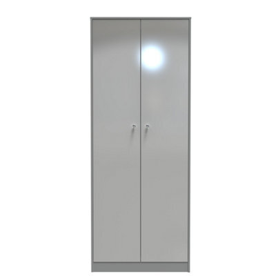 Taunton 2 Door Wardrobe In Uniform Grey & Dusk Grey (Ready Assembled) - image 1