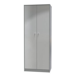 Taunton 2 Door Wardrobe In Uniform Grey & Dusk Grey (Ready Assembled) - thumbnail 3