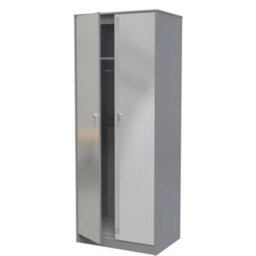 Taunton 2 Door Wardrobe In Uniform Grey & Dusk Grey (Ready Assembled) - thumbnail 5