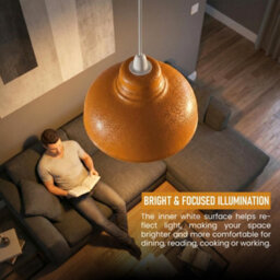 Orange Light Shade Ceiling,metal Textured Lampshades For Ceiling Lights Easy Fit Pendant Lamp Shades For Bedroom,hallway - thumbnail 5