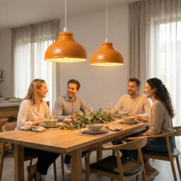Orange Light Shade Ceiling,metal Textured Lampshades For Ceiling Lights Easy Fit Pendant Lamp Shades For Bedroom,hallway - thumbnail 2
