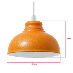 Orange Light Shade Ceiling,metal Textured Lampshades For Ceiling Lights Easy Fit Pendant Lamp Shades For Bedroom,hallway - thumbnail 3