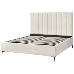Beliani Ottoman Bed Boucle Sezanne 180 X 200 Cm (Eu Super King) Off-White - thumbnail 6