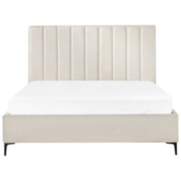 Beliani Ottoman Bed Boucle Sezanne 180 X 200 Cm (Eu Super King) Off-White - thumbnail 8