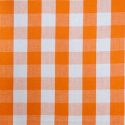 Homescapes Cotton Orange Block Check Gingham Eyelet Curtains 137 X 228 Cm - thumbnail 6